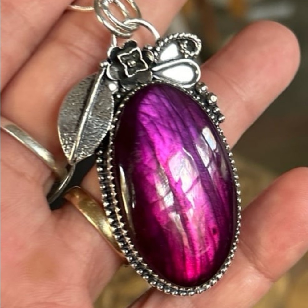 Natural Purple Labradorite gemstone